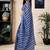 Blue striped printed ready to wear saree