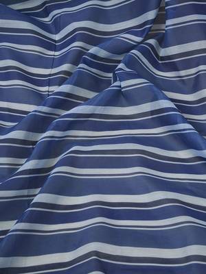 Blue striped printed ready to wear saree 5