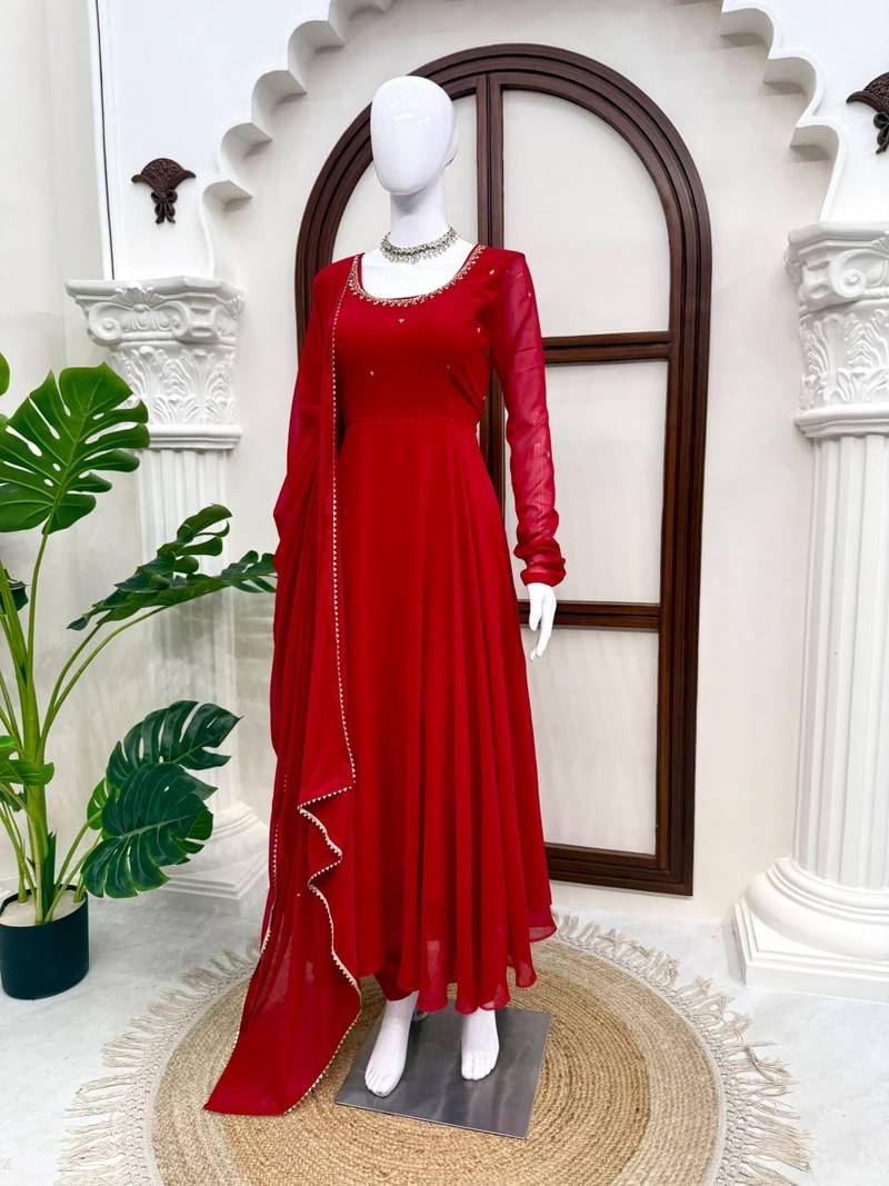 designer anarkali set – elegant ethnic wear