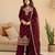  designer embroidery sequence work palazzo and dupatta set