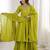 designer chinon silk party wear palazzo suit