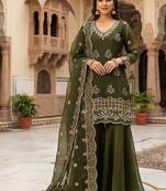 designer beads with sequence embroidery palazzo suit