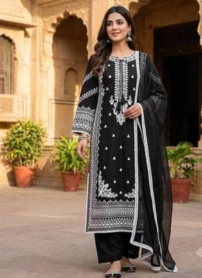 designer rayon satin palazzo suit 1