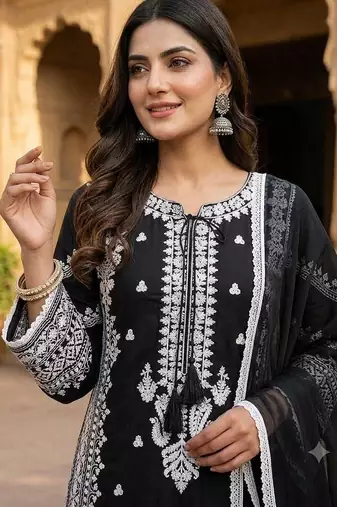 designer rayon satin palazzo suit