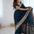 Blue woven design zari saree
