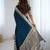 Blue woven design zari saree