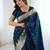 Blue woven design zari saree