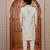 Beige computer thread work on art silk sherwani for men