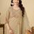 Cream embroidery thread work kurta pant dupatta for women