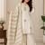 Designer beads and stone work kurta palazzo dupatta for women
