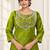 Designer beads and stone work kurta palazzo dupatta for women