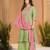 Designer mal chanderi kurta palazzo dupatta for women