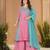 Designer mal chanderi kurta palazzo dupatta for women