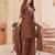 Designer mal chanderi kurta palazzo dupatta for women