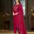 Designer embroidery thread work kurta pant dupatta for women