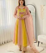 Trending salsa crush butty gown pant dupatta