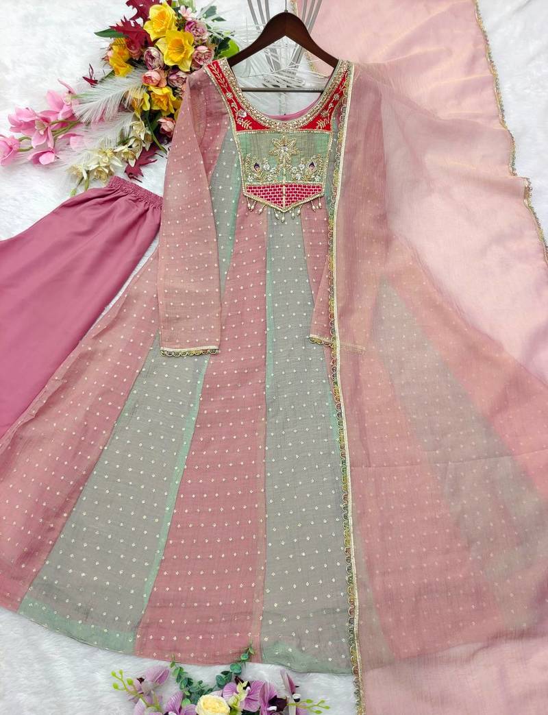 Trending salsa crush butty gown pant dupatta