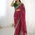 Pink bandhani embroidered bandhani printed saree