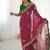 Pink bandhani embroidered bandhani printed saree