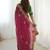 Pink bandhani embroidered bandhani printed saree