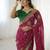 Pink bandhani embroidered bandhani printed saree