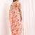 Peach floral printed zari blend ready to wear saree
