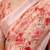 Peach floral printed zari blend ready to wear saree