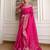 Pink checked woven design zari saree
