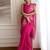 Pink checked woven design zari saree