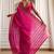 Pink checked woven design zari saree