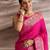 Pink checked woven design zari saree
