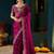 Pink embellished embroidered tissue saree with designer blouse