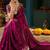 Pink embellished embroidered tissue saree with designer blouse