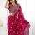 Pink embellished zari  chiffon heavy work saree