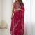 Pink embellished zari  chiffon heavy work saree
