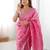 Pink floral embellished sequinned tissue saree