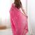 Pink floral embellished sequinned tissue saree