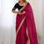 Pink sequinned supernet saree