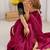 Pink sequinned supernet saree