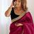 Pink sequinned supernet saree