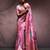 Pink woven design zari art silk banarasi saree