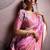 Pink woven design zari art silk banarasi saree