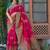 Pink woven design embroidered art silk saree