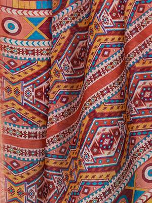 Peach floral printed zari ready to wear saree 5