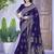 Blue ethnic motifs zari art silk banarasi saree