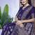 Blue woven design zari banarasi saree