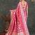 Pink women printed jacquard saree