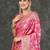 Pink women printed jacquard saree