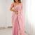 Pink sequins embroidery saree with blouse piece