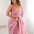Pink sequins embroidery saree with blouse piece